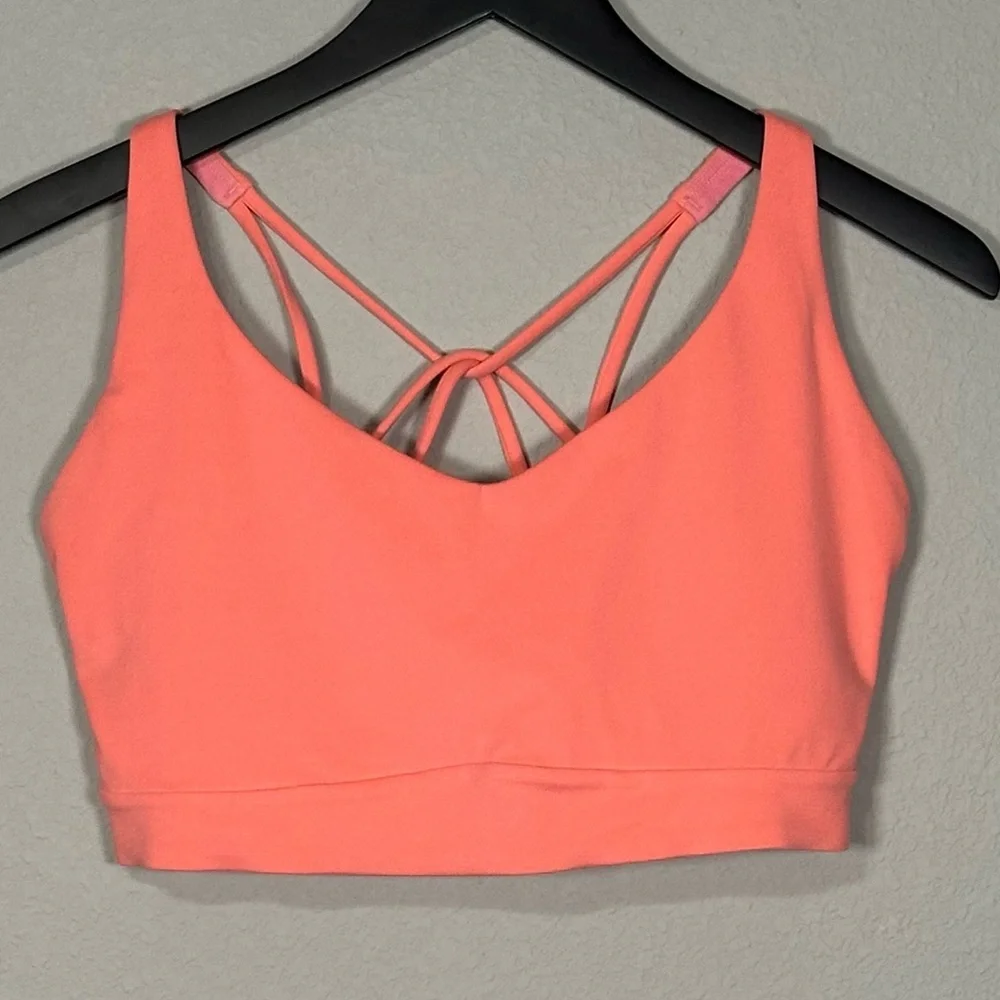 Athleta NWT SOLACE BRA IN POWERVITA - Size Large in Mimosa Pink